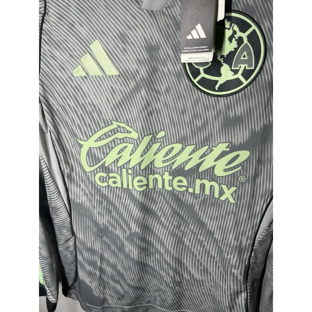 Adidas Club America 25/26 Third Long Sleeve Jersey XS Gray JN8638 NWT